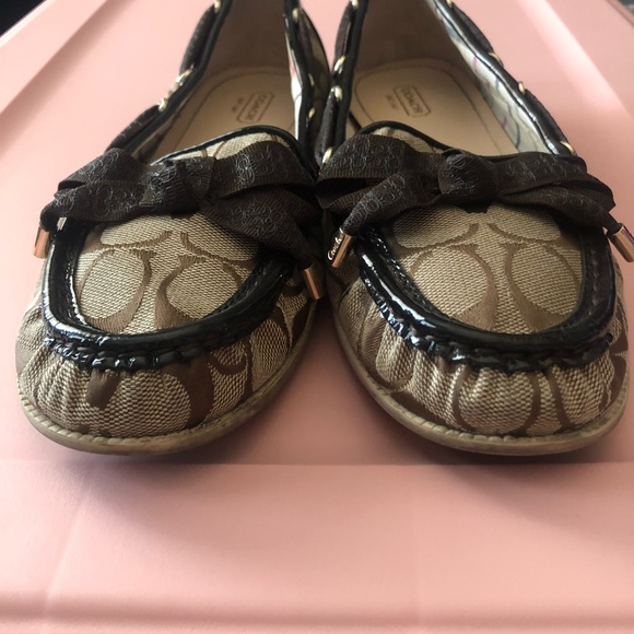 Coach Women Carisa Logo Slip On Jacquard Flats 9.5 - Picture 3 of 10